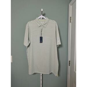 MAELREG PERFORMANCE STRIPE GOLD SHIRT  SIZ 2XL  OLIVE GREEN BERYL GREEN